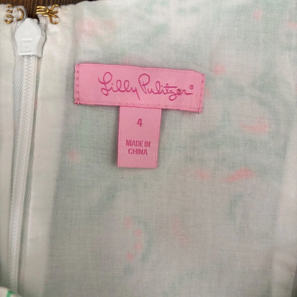 Lilly Pulitzer Janice "Beach Bash" Shift Dress Floral Size 4 - Picture 3 of 3